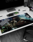 Cyberpunk Landscapes Deskmat | Mousepad | Deskpad - Cyber Skies