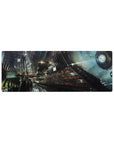 Cyberpunk Landscapes Deskmat | Mousepad | Deskpad - Cyber Skies