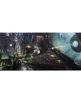 Cyberpunk Landscapes Deskmat | Mousepad | Deskpad - Cyber Skies