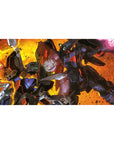 40x20 inches anime desk pad with Gundam mecha clash, bold comic shadows, clean edges, action impact.