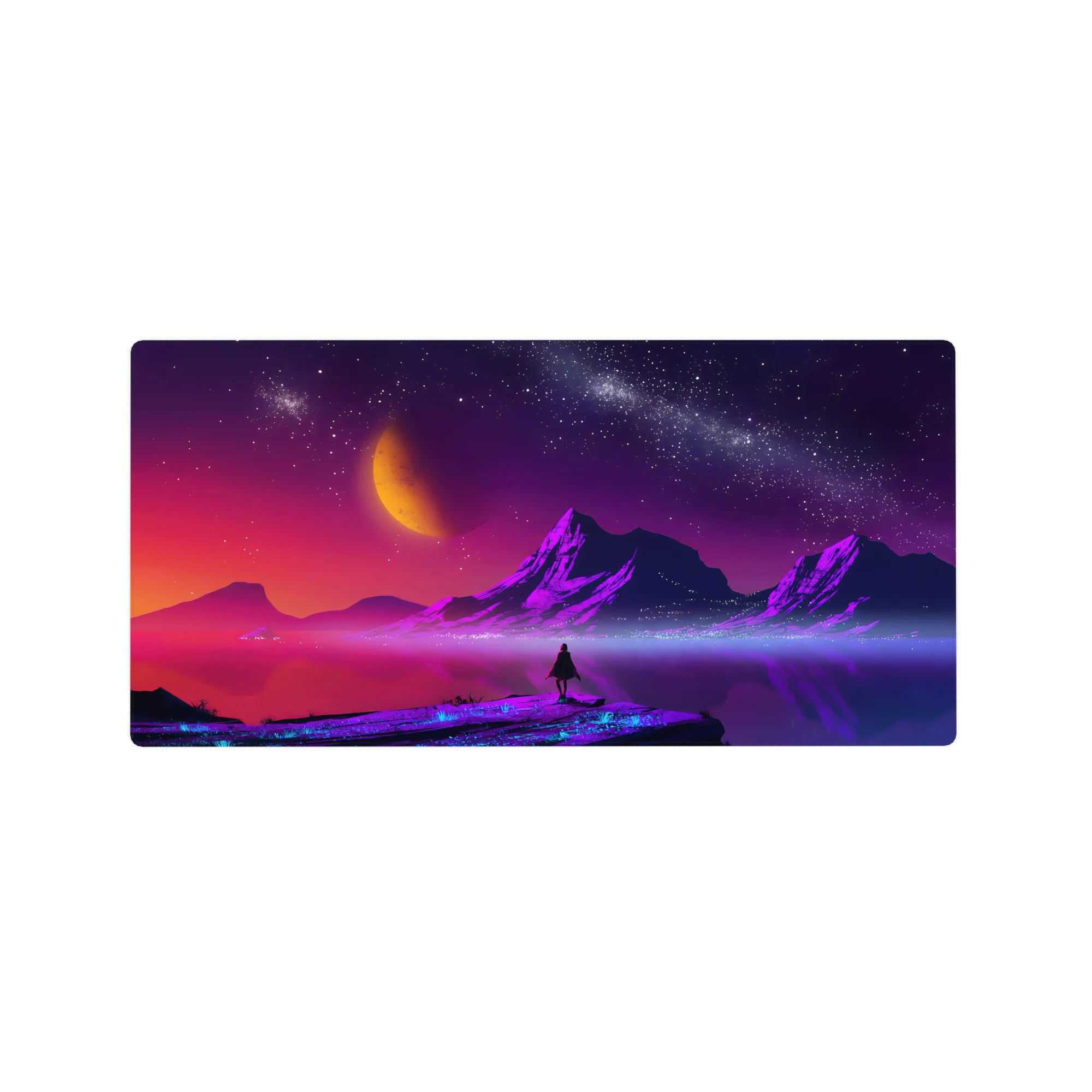 Fantasy Landscapes Deskmat | Mousepad | Deskpad - Cosmic Dawn