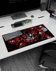 Anime mouse pad 32x16 inches featuring Joker and the Phantom Thieves from Persona 5, captured in a dynamic, shattered glass design.