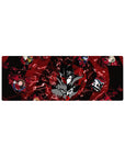 Anime mouse pad 32x12 inches featuring Joker and Phantom Thieves from Persona 5, with shattered glass and bold red colors.