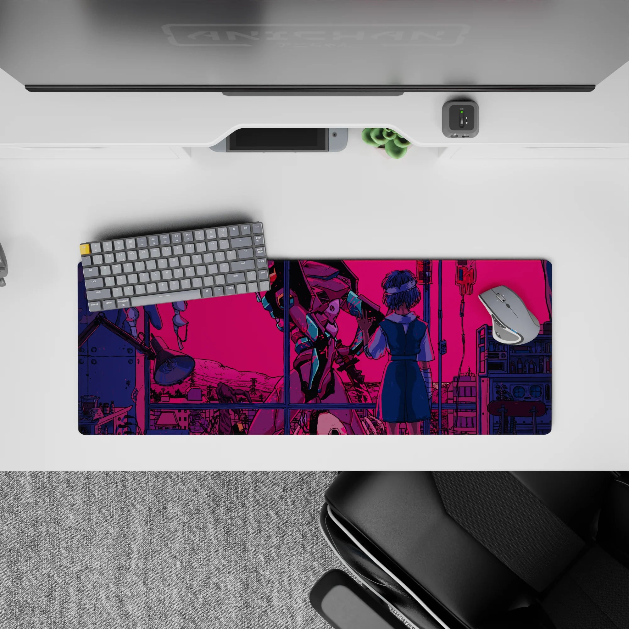 Evangelion - Anime Mouse Pad and Desk Pad - Neon Reverie - AniChan