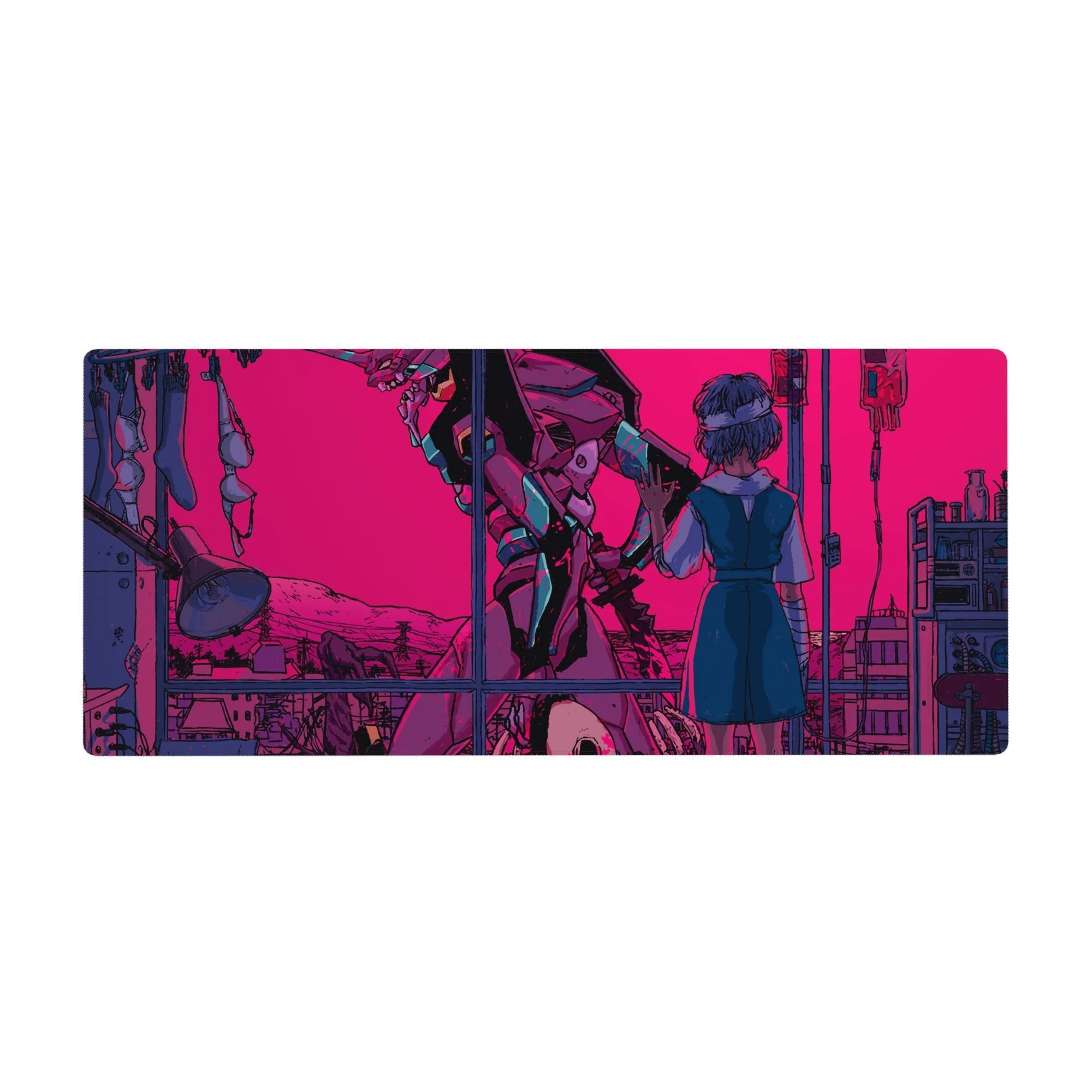 Evangelion - Anime Mouse Pad and Desk Pad - Neon Reverie - AniChan