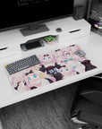 32x16 inches Chika Fujiwara mouse pad from Kaguya-sama: Love Is War, smug-to-shocked snack hunt scene.