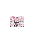Classic anime girl mouse pad 14x10 inches with Chika collage, bows, and cute faces for desk use.