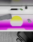 Retrowave - Vaporwave Deskmat | Mousepad | Deskpad - Neon Sunset Reflection - AniChan