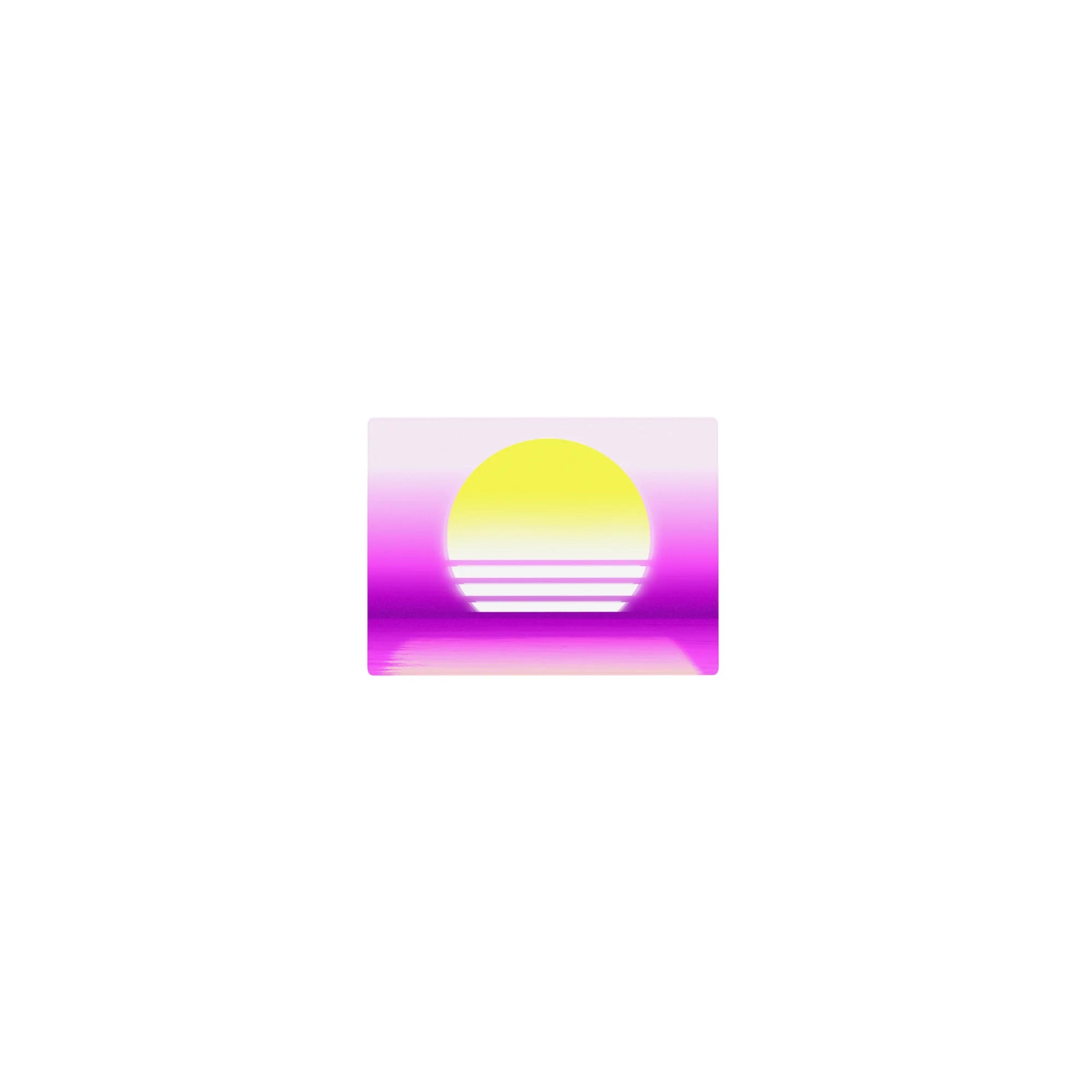 Retrowave - Vaporwave Deskmat | Mousepad | Deskpad - Neon Sunset Reflection - AniChan