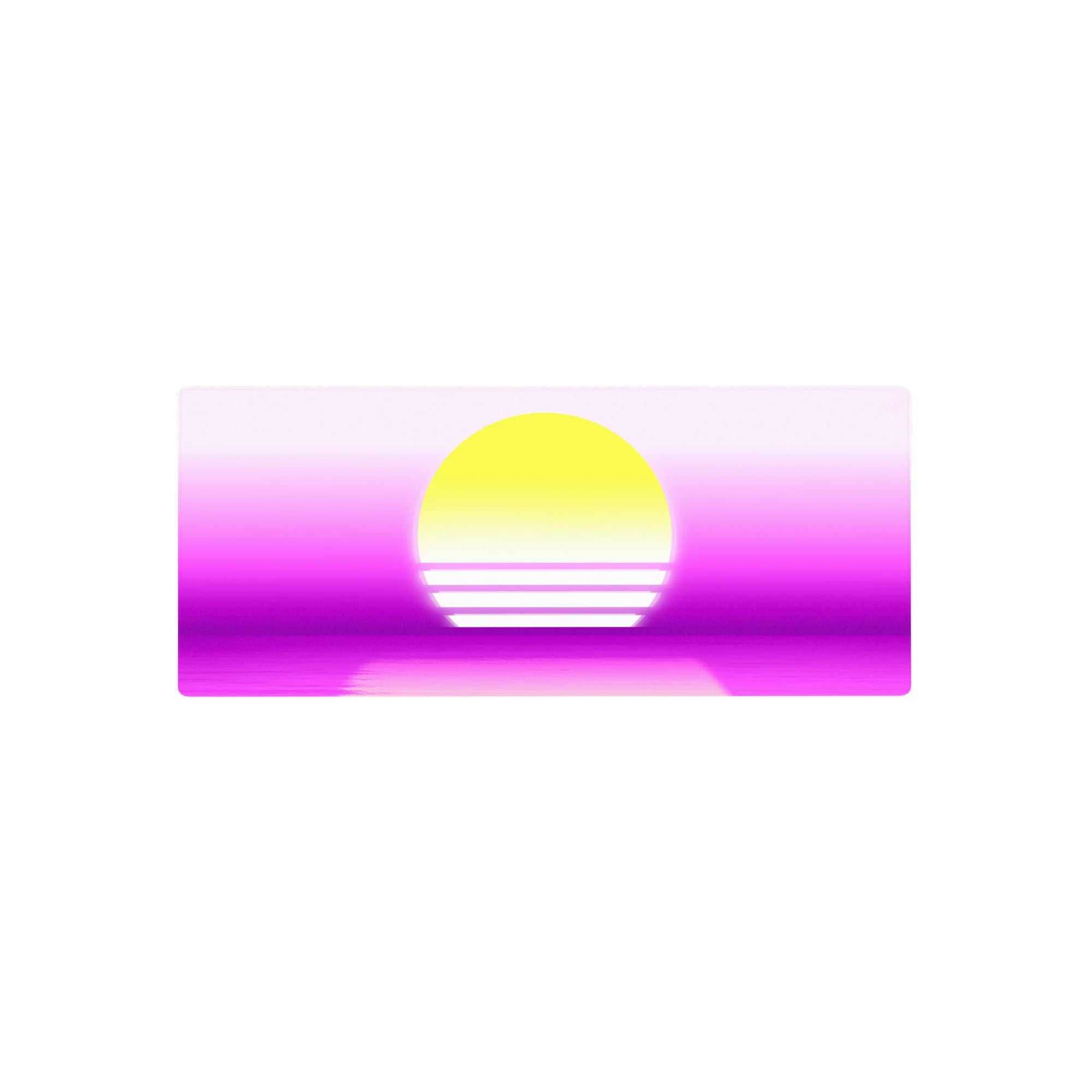 Retrowave - Vaporwave Deskmat | Mousepad | Deskpad - Neon Sunset Reflection - AniChan