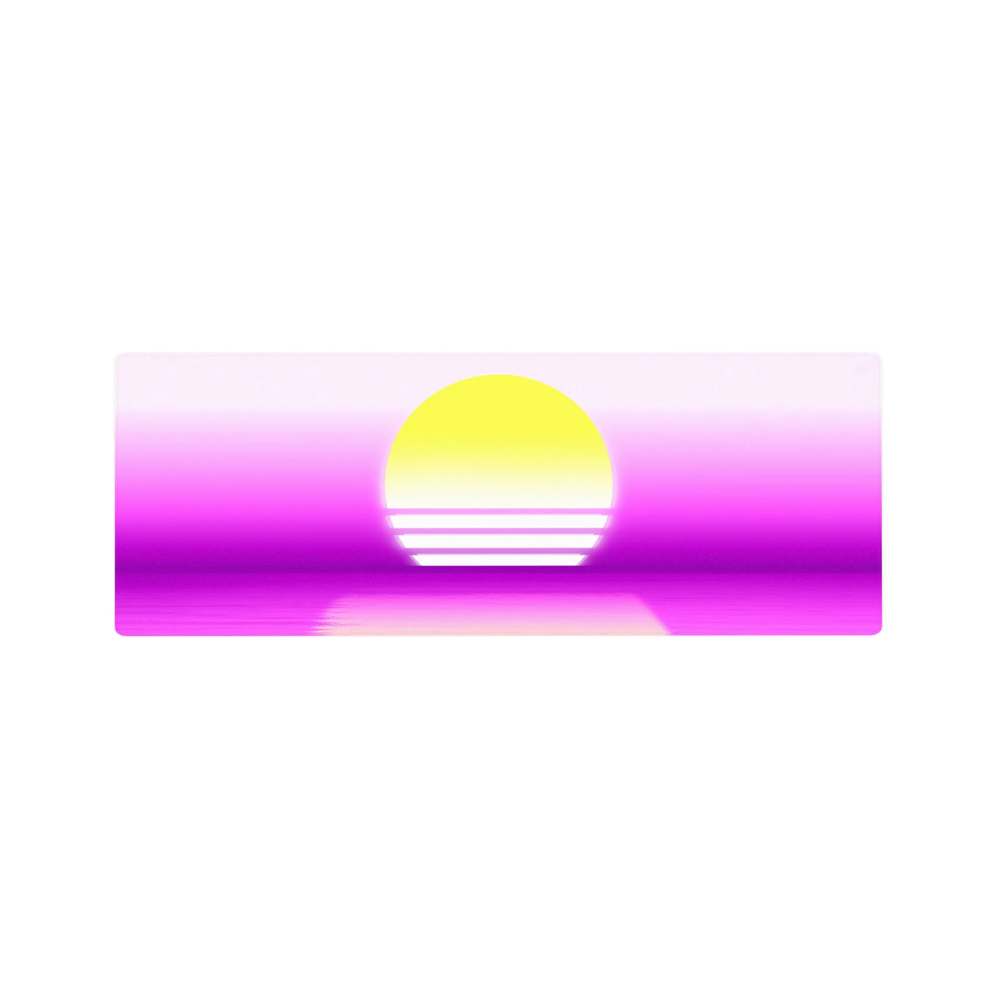 Retrowave - Vaporwave Deskmat | Mousepad | Deskpad - Neon Sunset Reflection - AniChan