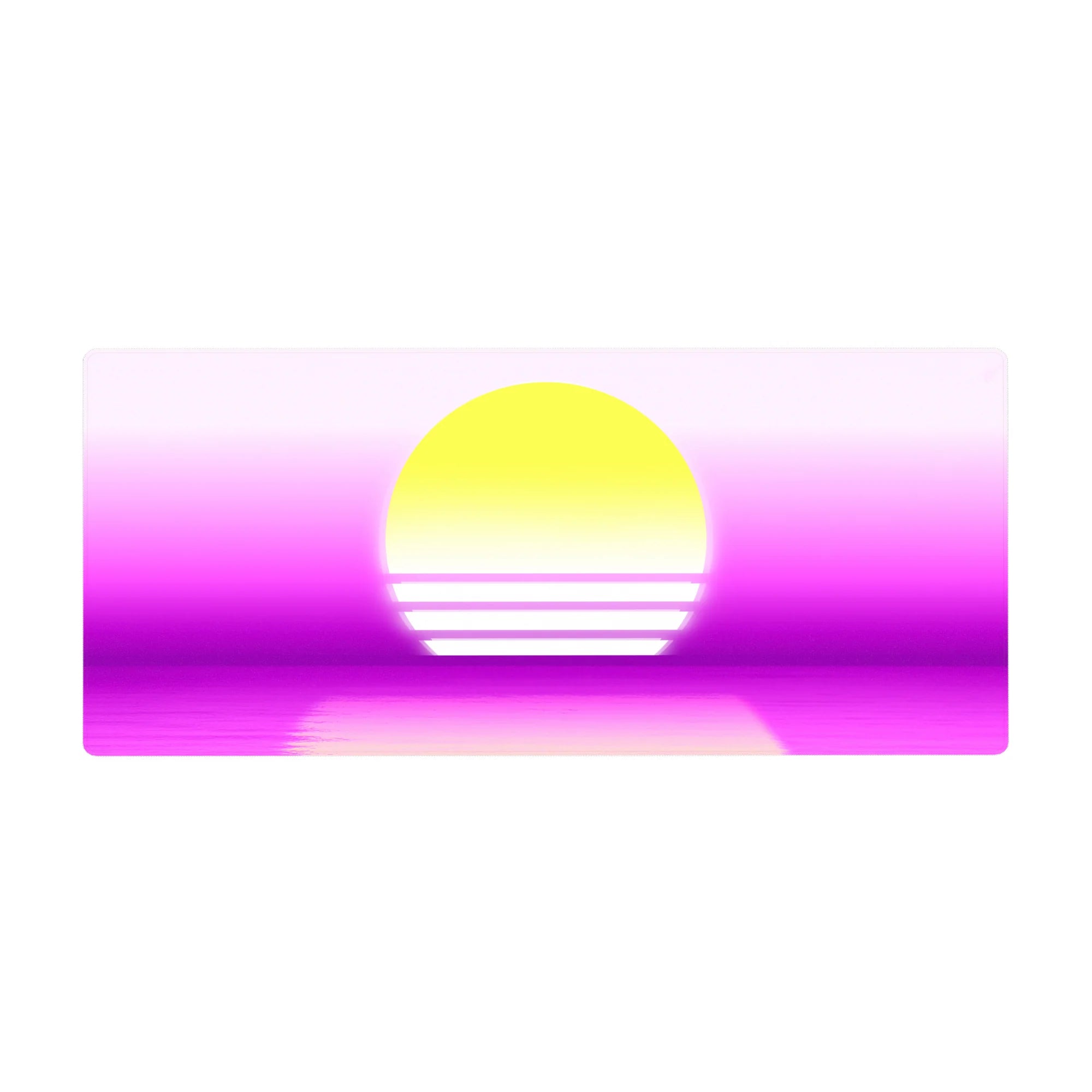 Retrowave - Vaporwave Deskmat | Mousepad | Deskpad - Neon Sunset Reflection - AniChan