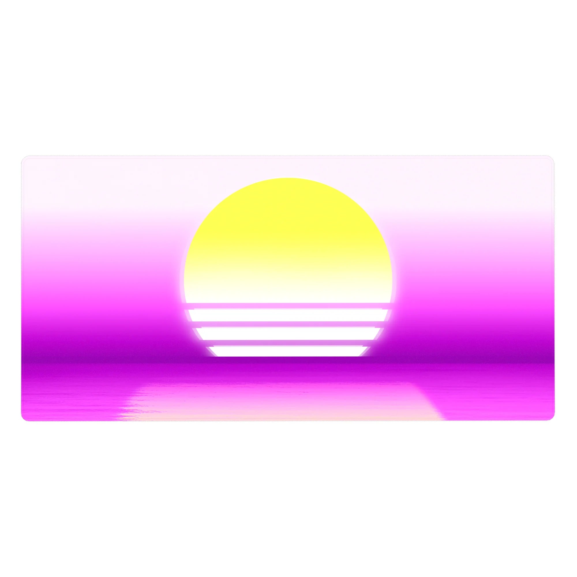 Retrowave - Vaporwave Deskmat | Mousepad | Deskpad - Neon Sunset Reflection - AniChan