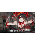 Anime girl desk pad 40x20 inches with Kurumi Tokisaki, twin tails, ribbons, gritty street backdrop.