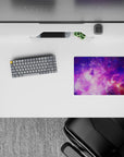 Violet, magenta, and soft electric blue classic mouse pad 14x10 inches with calm cosmic mood.