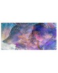 32x16 inches anime girl mouse pad with silver-haired swordswoman and wolf in a snowy fantasy scene.