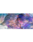 Anime girl desk pad 36x16 inches with silver-haired swordswoman and wolf in a snowy fantasy scene.