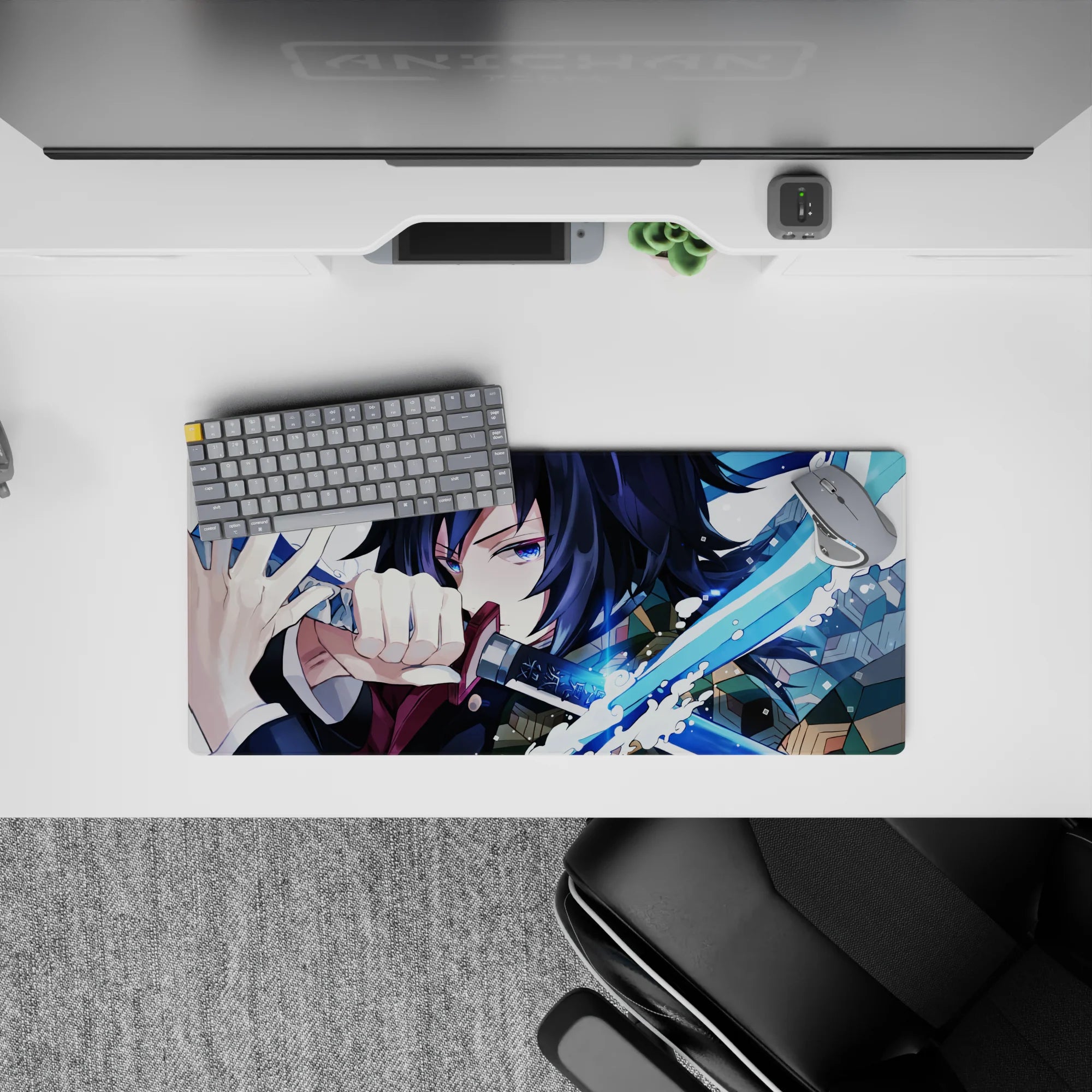 Demon Slayer Deskmat | Mousepad | Deskpad - Blade of Water Fury - AniChan