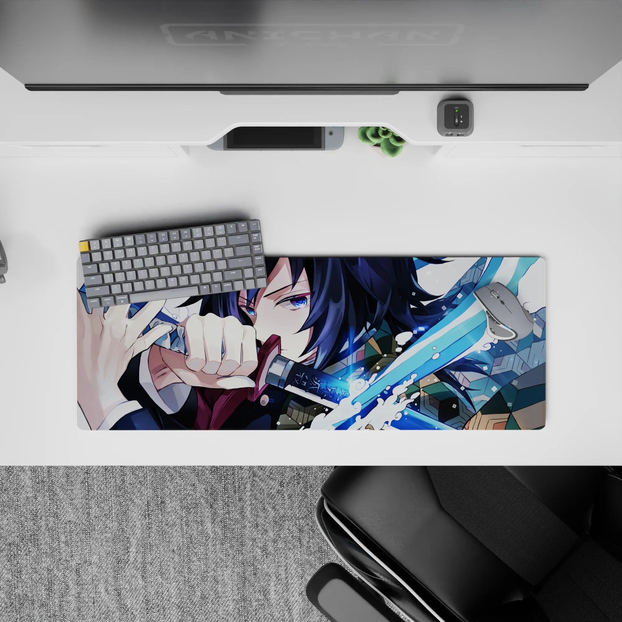 Demon Slayer Deskmat | Mousepad | Deskpad - Blade of Water Fury - AniChan