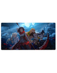 RWBY anime girl mouse pad 32x16 inches with Ruby, Weiss, Yang, and Blake in a dramatic team pose.