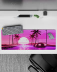 Retrowave - Vaporwave Deskmat | Mousepad | Deskpad - Sunset Drive - AniChan