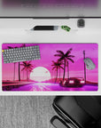 Retrowave - Vaporwave Deskmat | Mousepad | Deskpad - Sunset Drive - AniChan