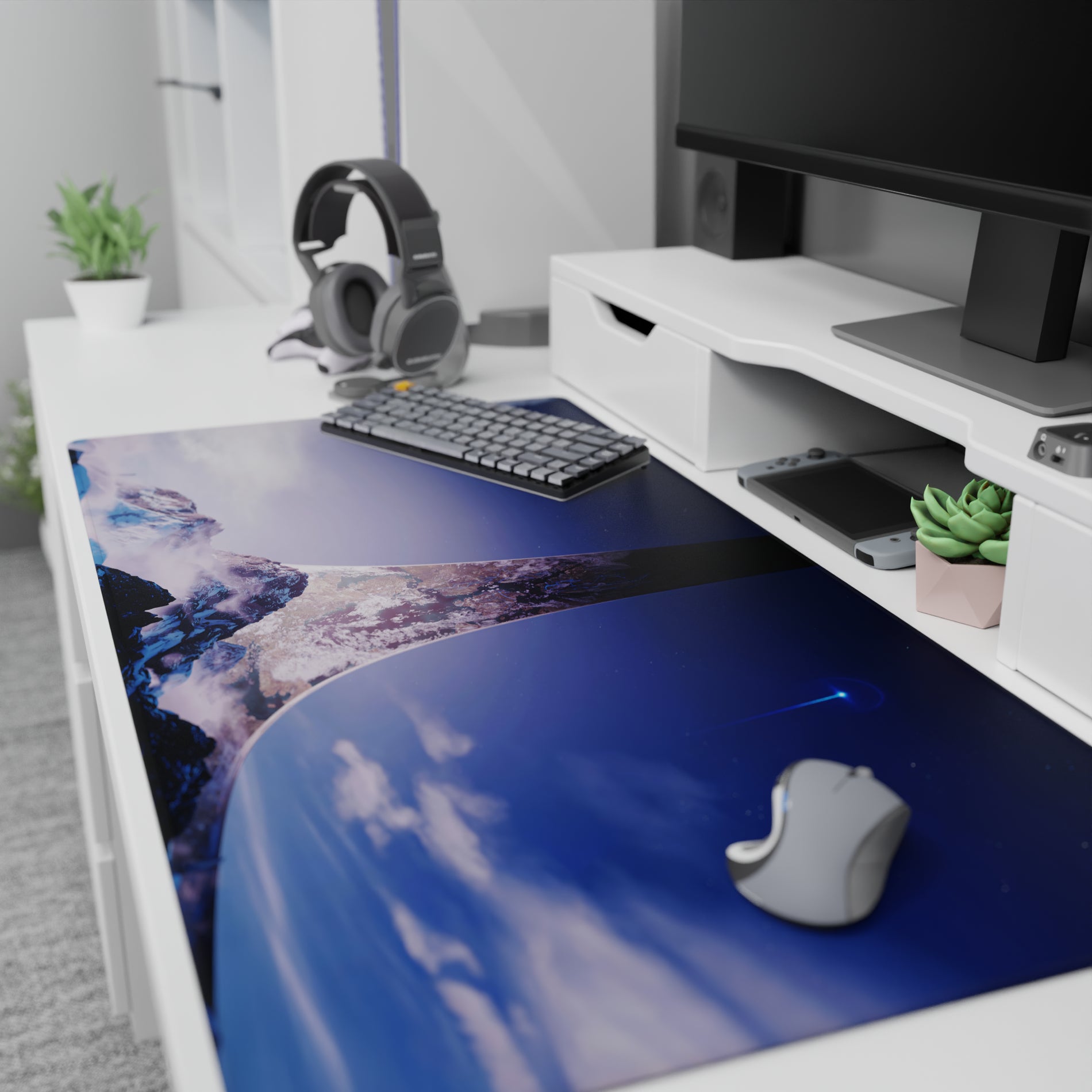 Celestial Spire Horizon - Space Mouse Pad and Desk Pad – AniChan