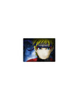 Classic anime mouse pad 14x10 inches with Naruto-style portrait, headband shine, and gritty splatter detail.