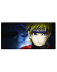 Naruto Shippuden anime mouse pad 32x16 inches with Naruto portrait, headband shine, red jacket pop.