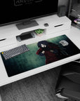 36x16 inches Naruto Shippuden desk pad featuring Madara Uchiha in red armor forming a jutsu, dramatic scene.