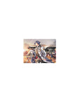 14x10 inches classic anime mouse pad with academy uniforms, sunset train platform scene, crisp linework.