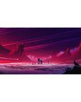 Fantasy Landscapes Deskmat | Mousepad | Deskpad - Cosmic Wolf's Call