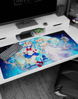 40x20 inches Sailor Moon desk pad showing Usagi Tsukino reaching toward her serene princess self in moonlight.