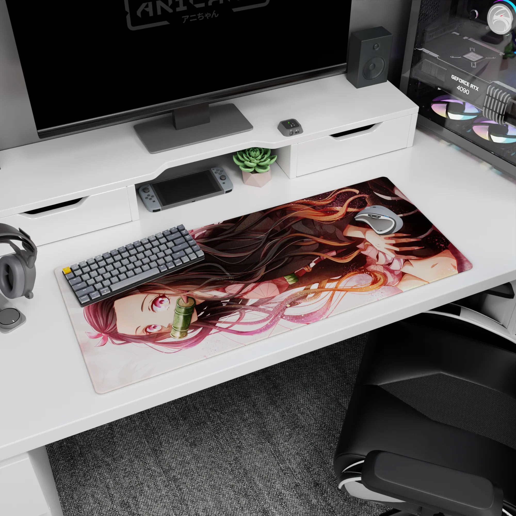 Demon Slayer Deskmat | Mousepad | Deskpad - Gentle Strength - AniChan