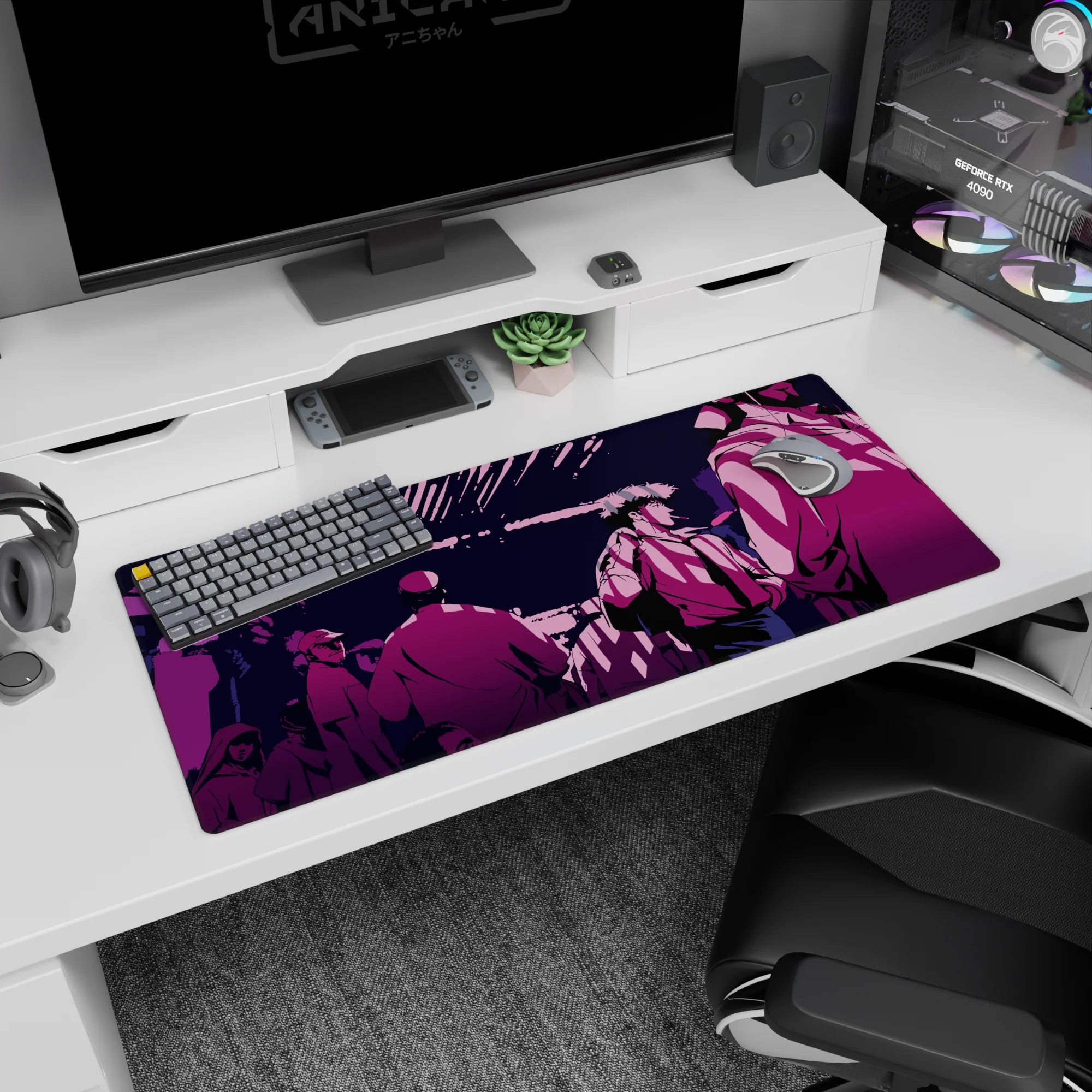 Cowboy Bepop - Anime Mouse Pad and Desk Pad - Neon Drifter - AniChan