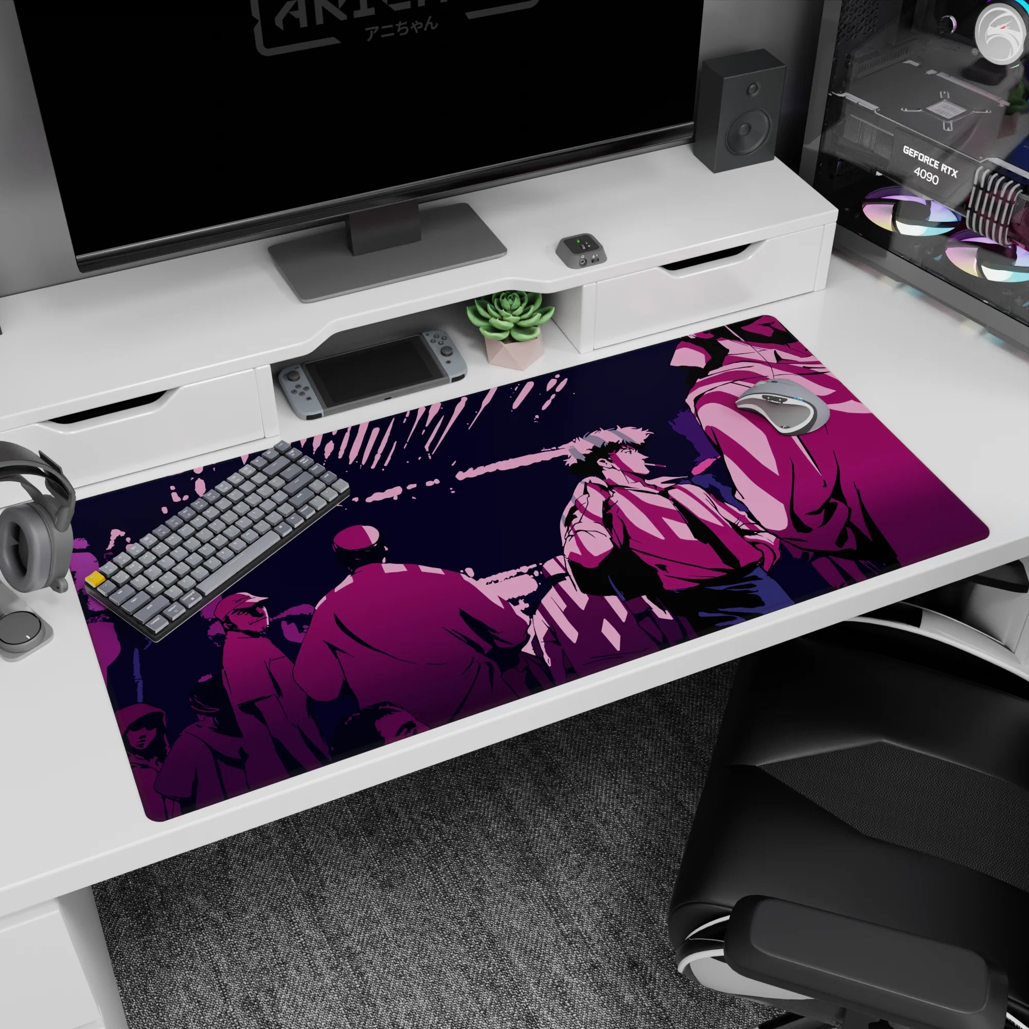 Cowboy Bepop - Anime Mouse Pad and Desk Pad - Neon Drifter - AniChan