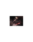 Classic anime girl mouse pad 14x10 inches featuring a blonde warrior on a sleek sci-fi bike with sword.