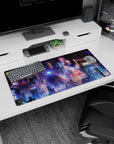 Cyberpunk Landscapes Deskmat | Mousepad | Deskpad - Neon City Dream