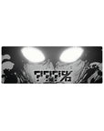 32x12 inches anime mouse pad with monochrome face art, glitch AFK text, and dripping ink sketch lines.