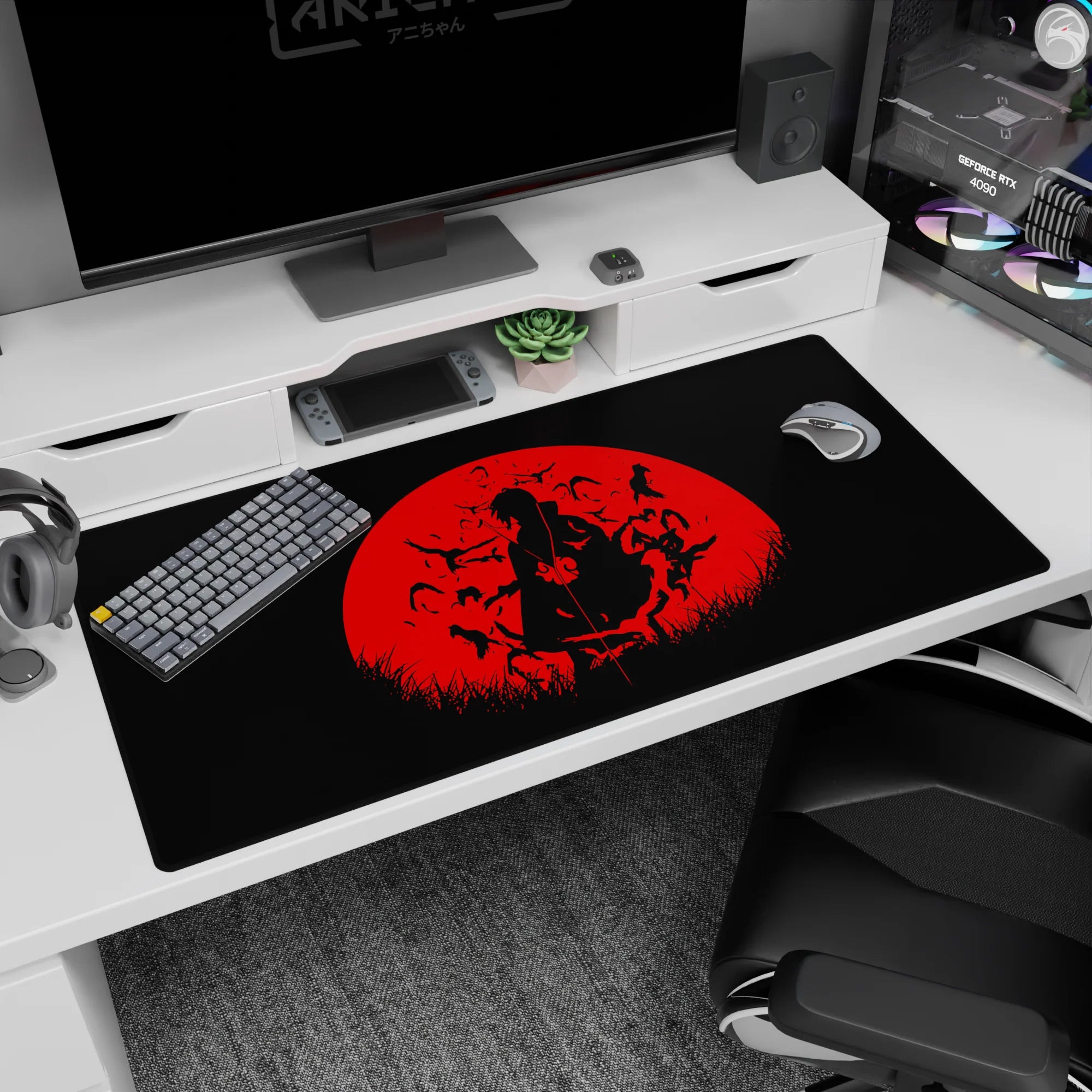 Naruto Deskmat | Mousepad | Deskpad - Crimson Night - AniChan