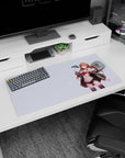 32x16 inches mouse pad showing a smiling glasses girl posing as a mini UFO hovers by her head.