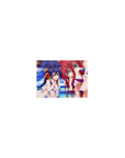 High School DxD mouse pad 14x10 inches featuring Akeno and Rias in vibrant swimwear on a beach day with summer vibes.