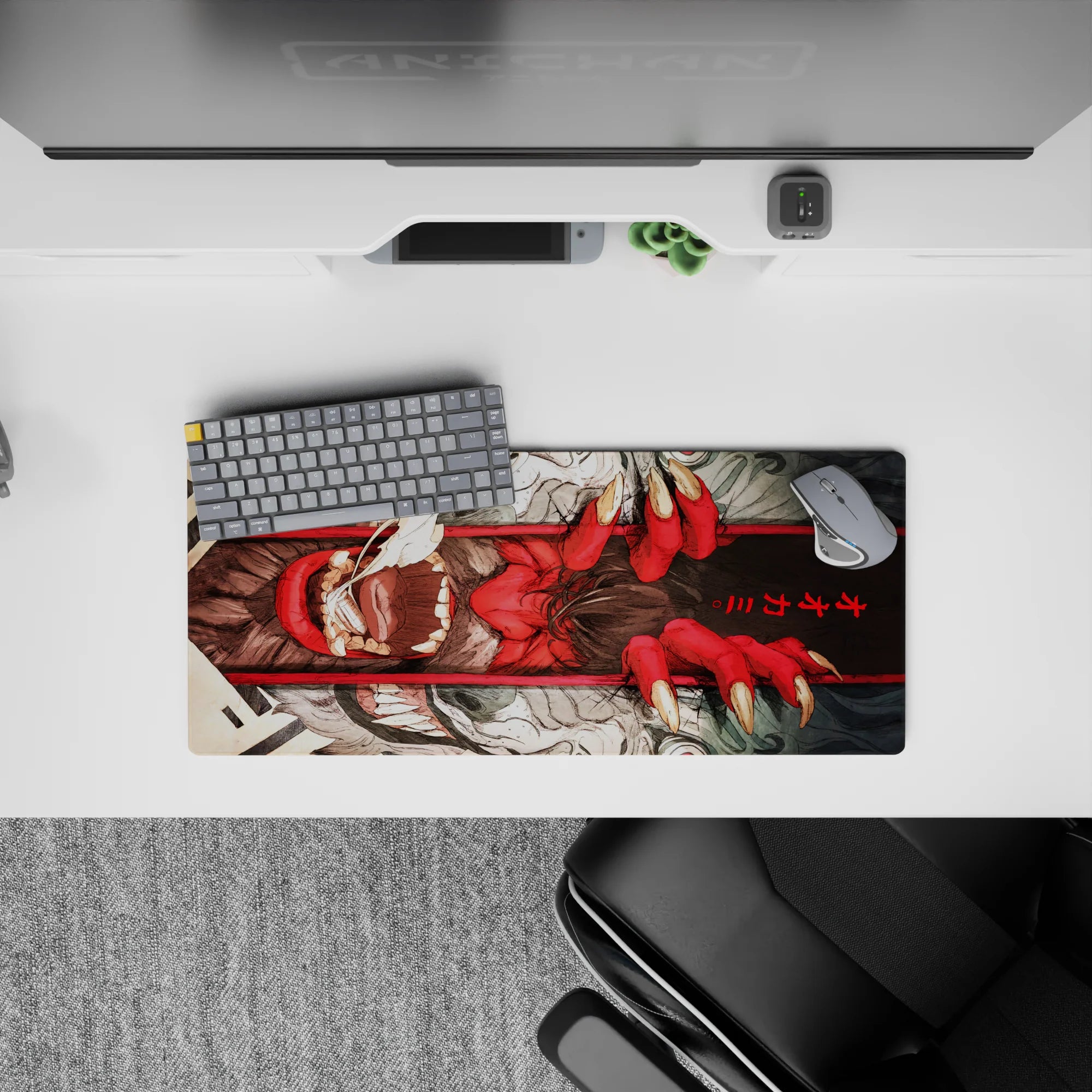 Demon Yaiba Deskmat | Mousepad | Deskpad - Demon&#39;s Grip Fury