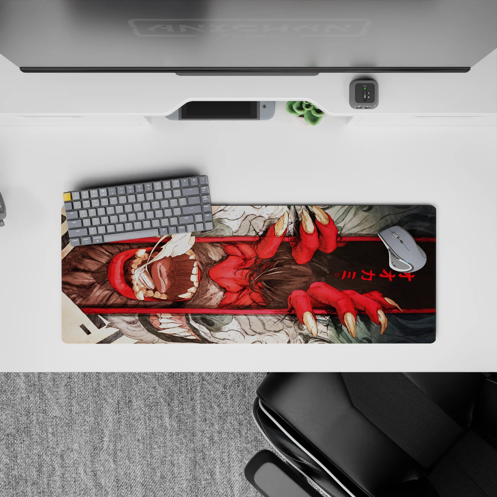 Demon Yaiba Deskmat | Mousepad | Deskpad - Demon&#39;s Grip Fury