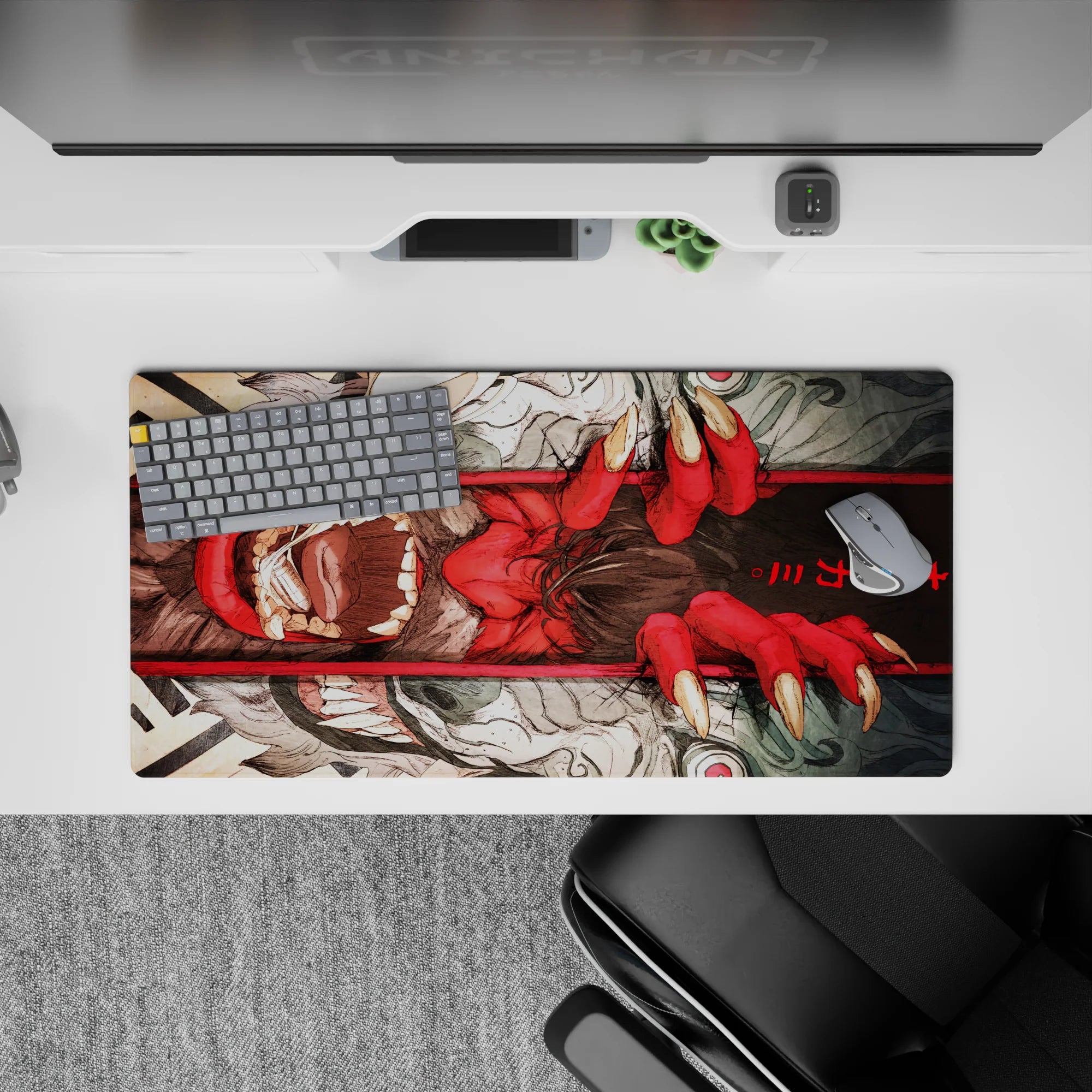 Demon Yaiba Deskmat | Mousepad | Deskpad - Demon&#39;s Grip Fury