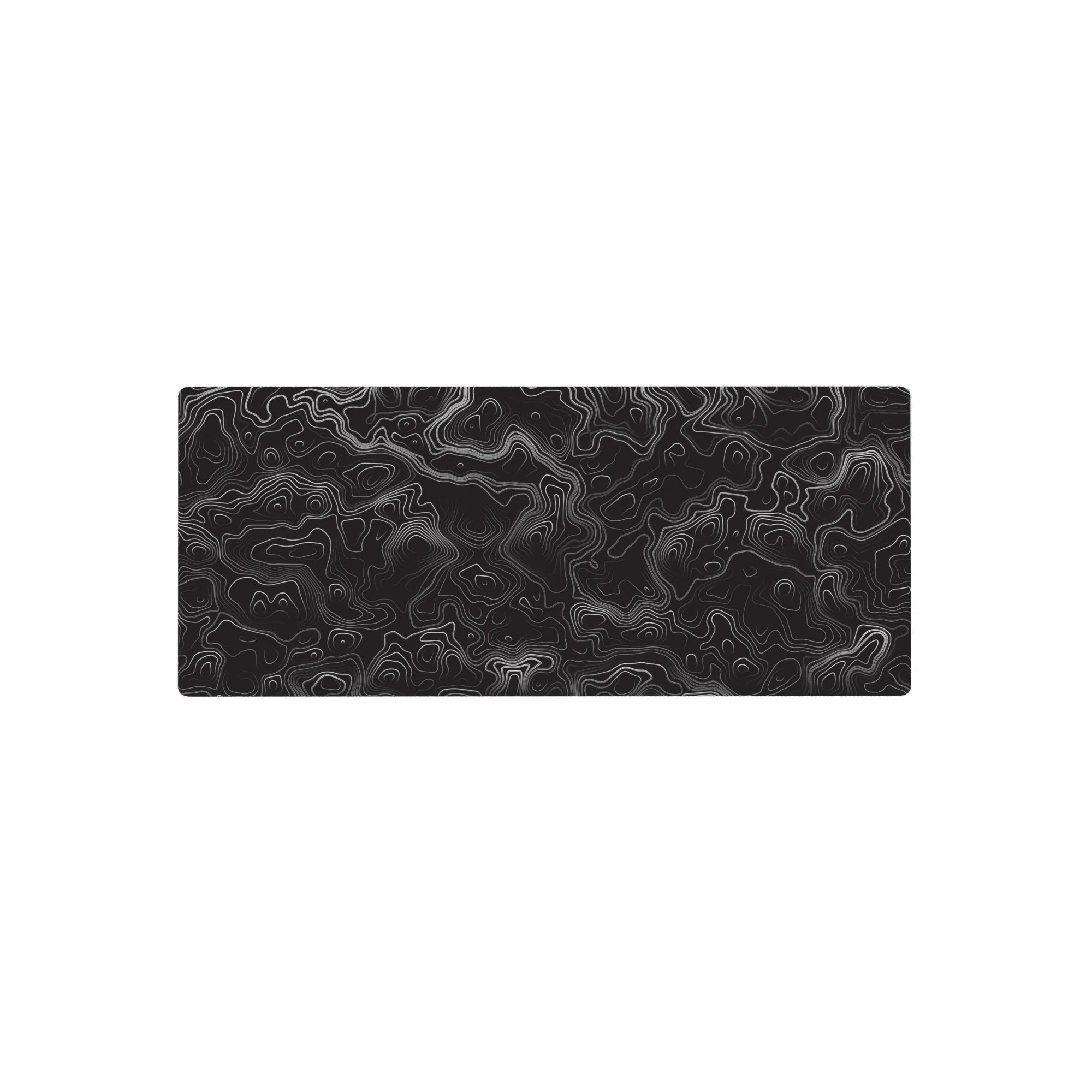 Topographic (Topo) Deskmat | Mousepad | Deskpad - Monochrome Topographic Journey - AniChan