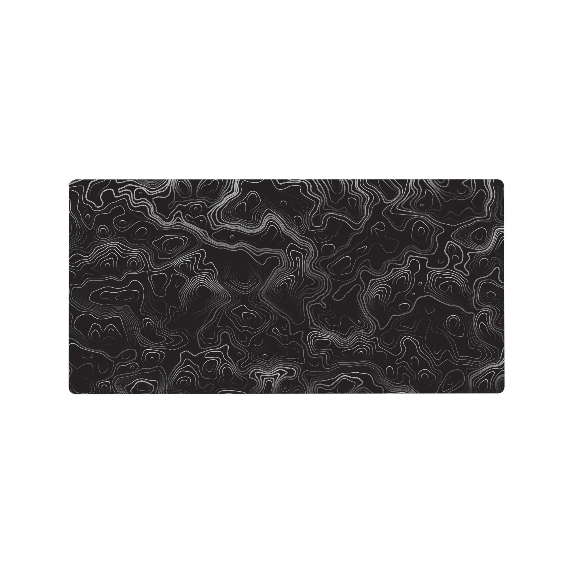 Topographic (Topo) Deskmat | Mousepad | Deskpad - Monochrome Topographic Journey - AniChan