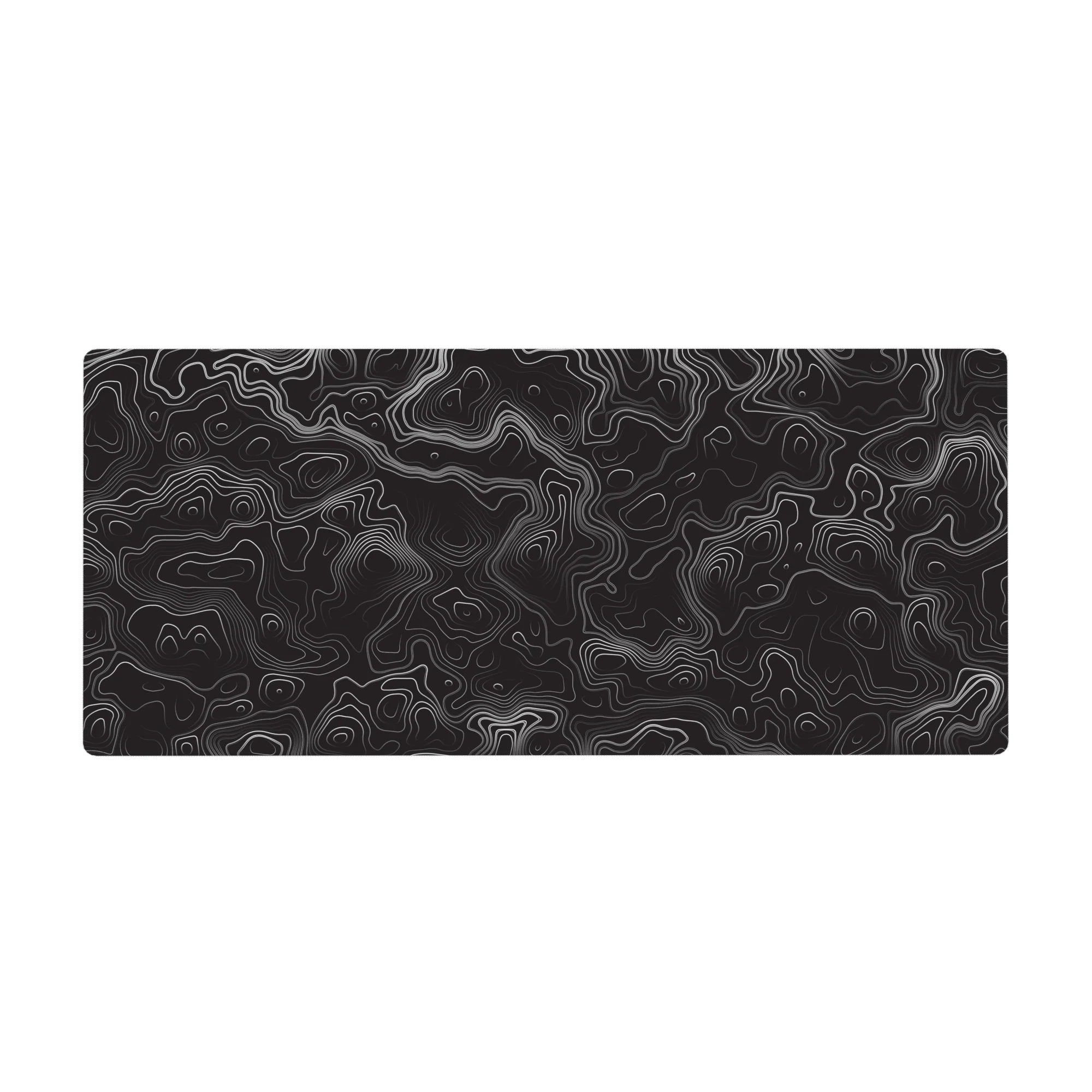 Topographic (Topo) Deskmat | Mousepad | Deskpad - Monochrome Topographic Journey - AniChan