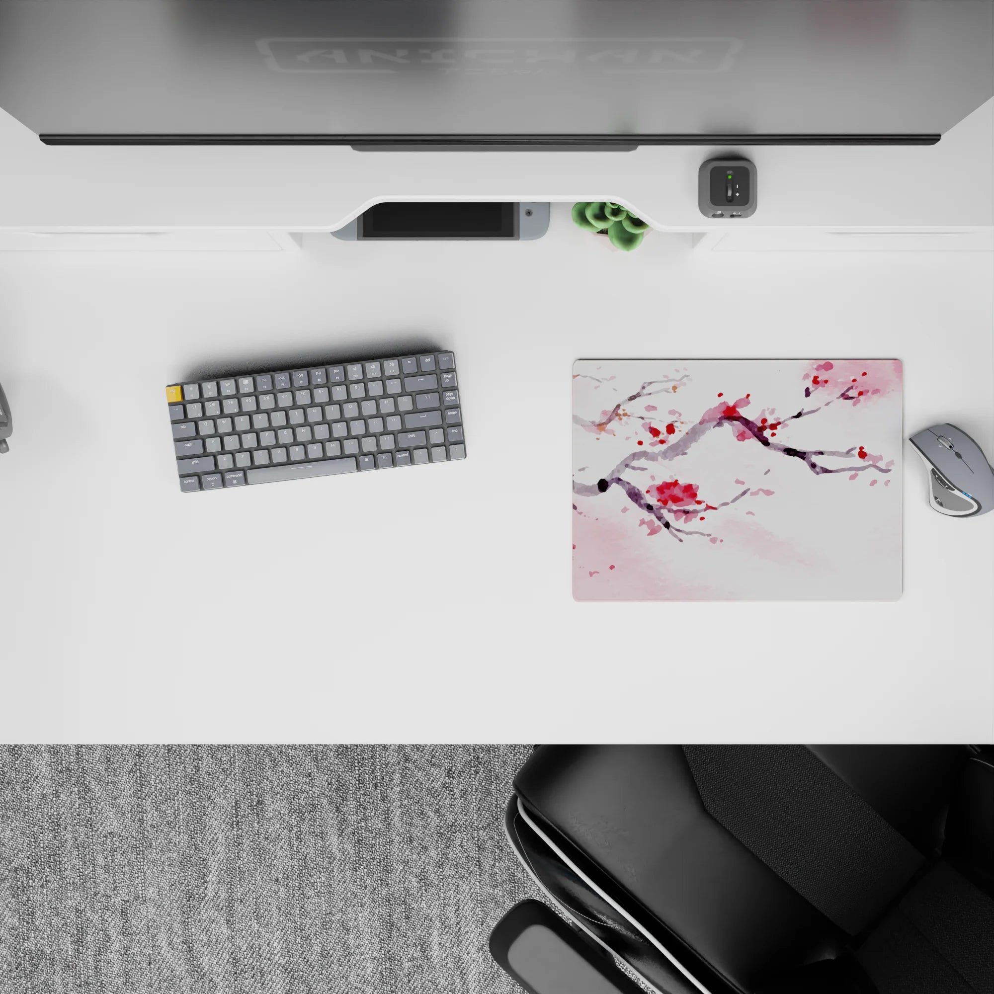 Zen-Japan Deskmat | Mousepad | Deskpad - Watercolor Cherry Bliss - AniChan