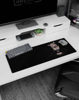 32x12 inches anime girl mouse pad showing a silver-haired neko maid sitting with a sleeping kitty in her lap.
